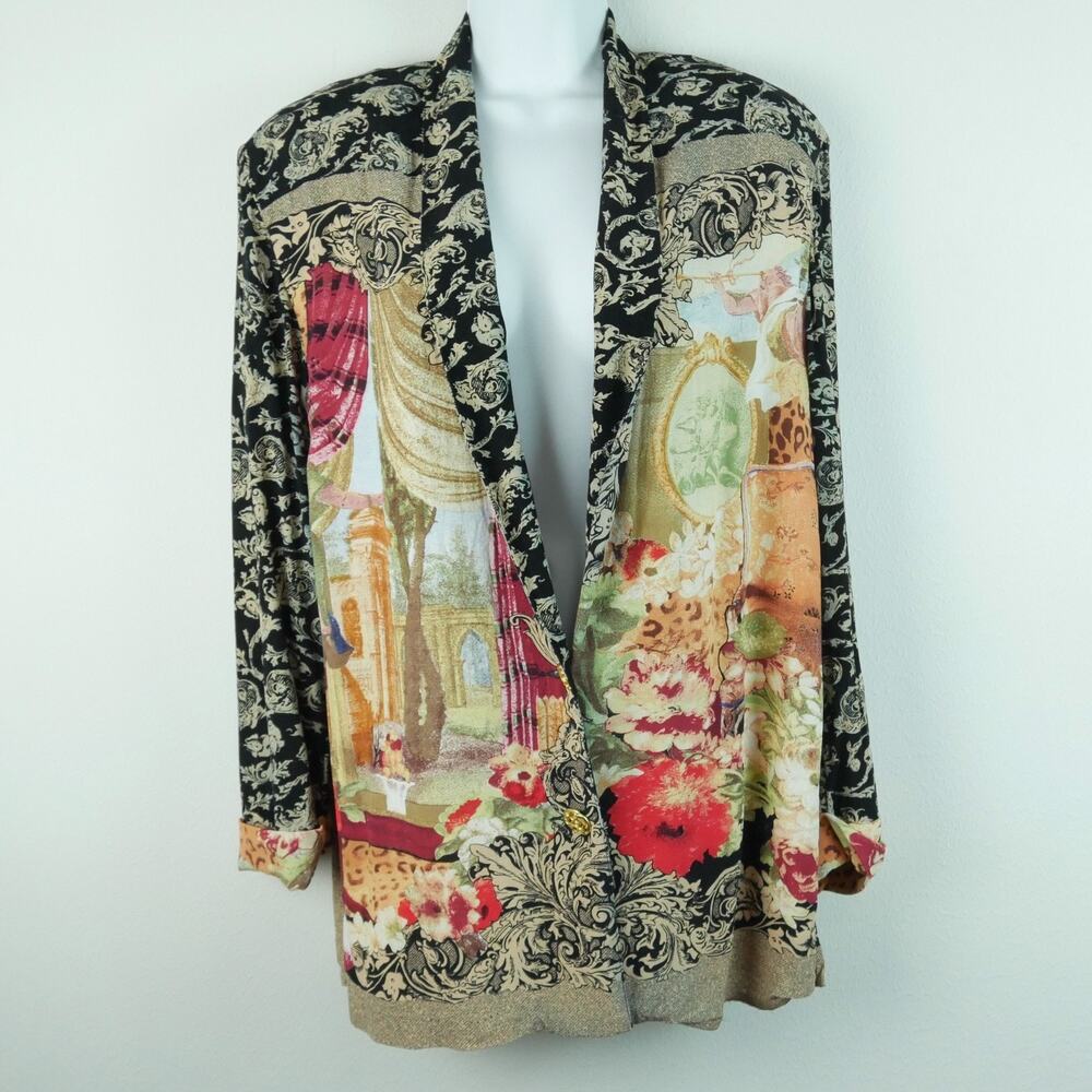 Vintage 90s Baroque Renaissance Jacket Blazer Art‎ to Wear Romantic Size 10